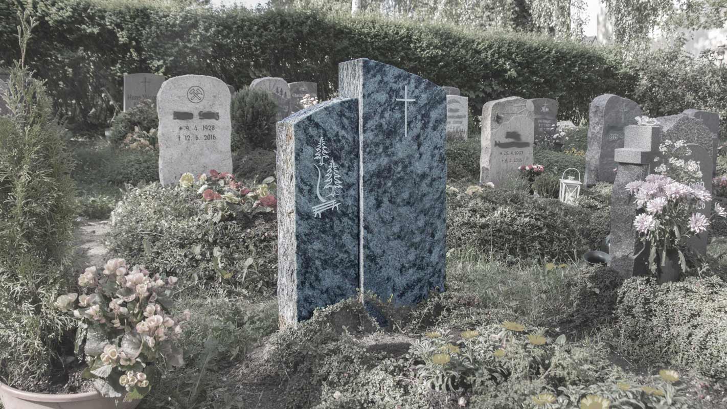 Grabstein aus Verde Olive