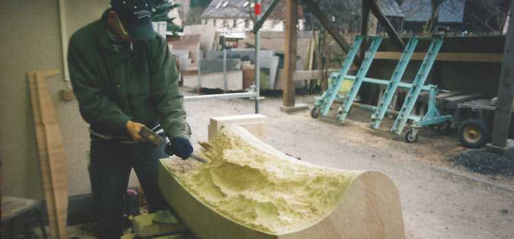 Geselle beim spitzen